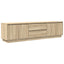 tv-bord med LED-lys 193,5x41x50 cm sonoma-eg