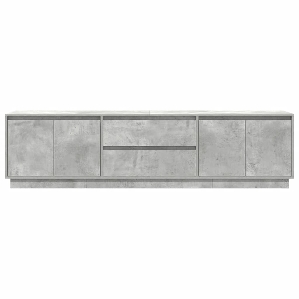 tv-bord med LED-lys 193,5x41x50 cm betongrå