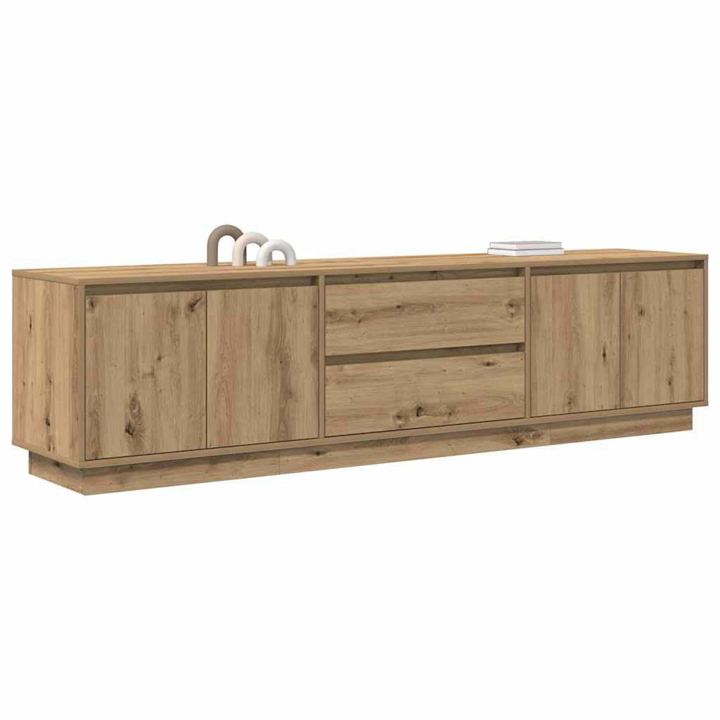 tv-bord med LED-lys 193,5x41x50 cm kunsteg