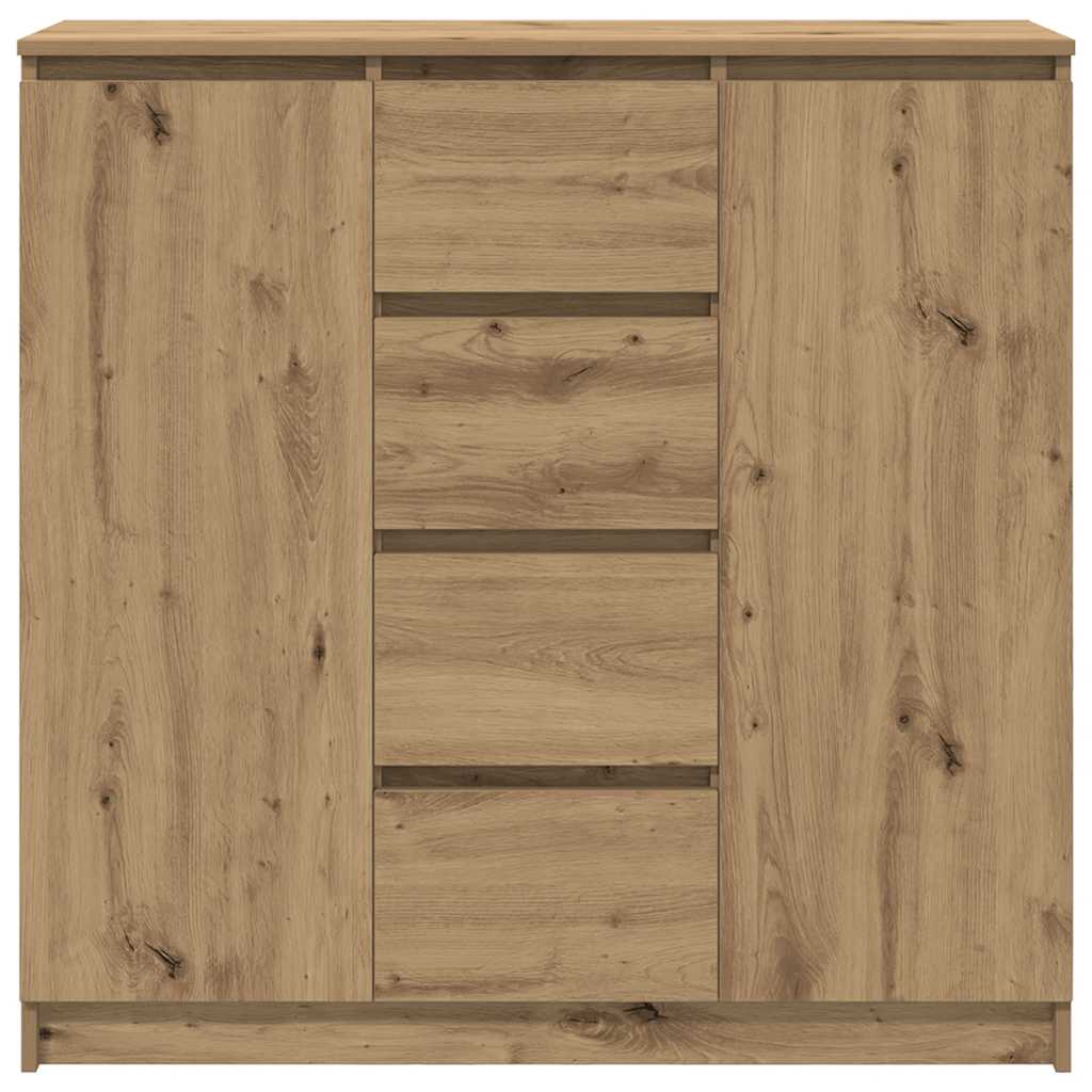 skænk med skuffer 100,5x35x98,5 cm konstrueret træ kunsteg