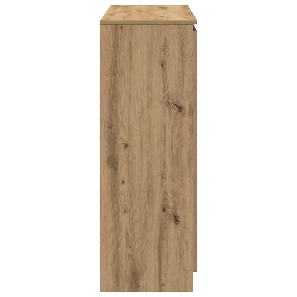 skænk med skuffer 100,5x35x98,5 cm konstrueret træ kunsteg