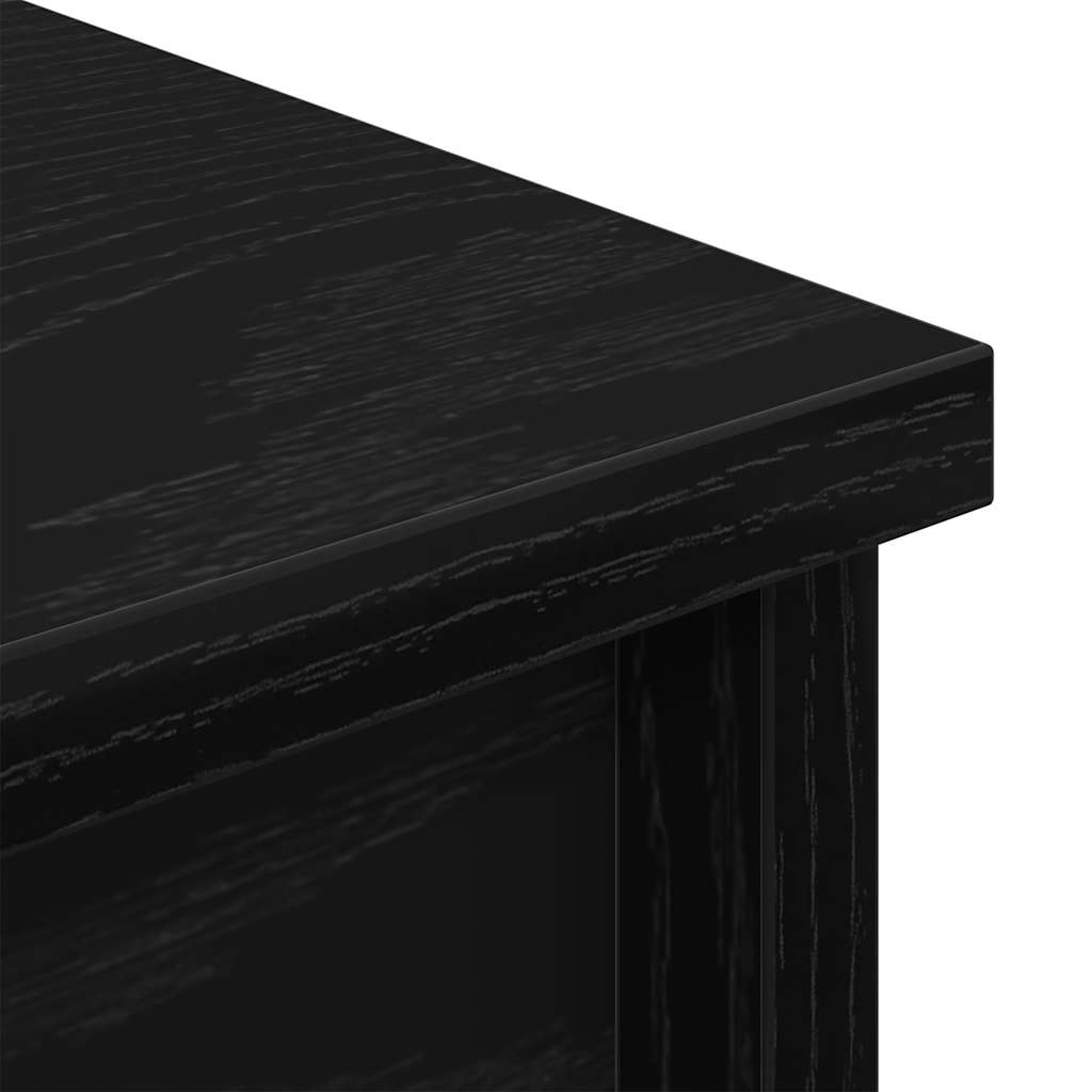 højskab 50x35x180 cm konstrueret træ sort egetræsfarve