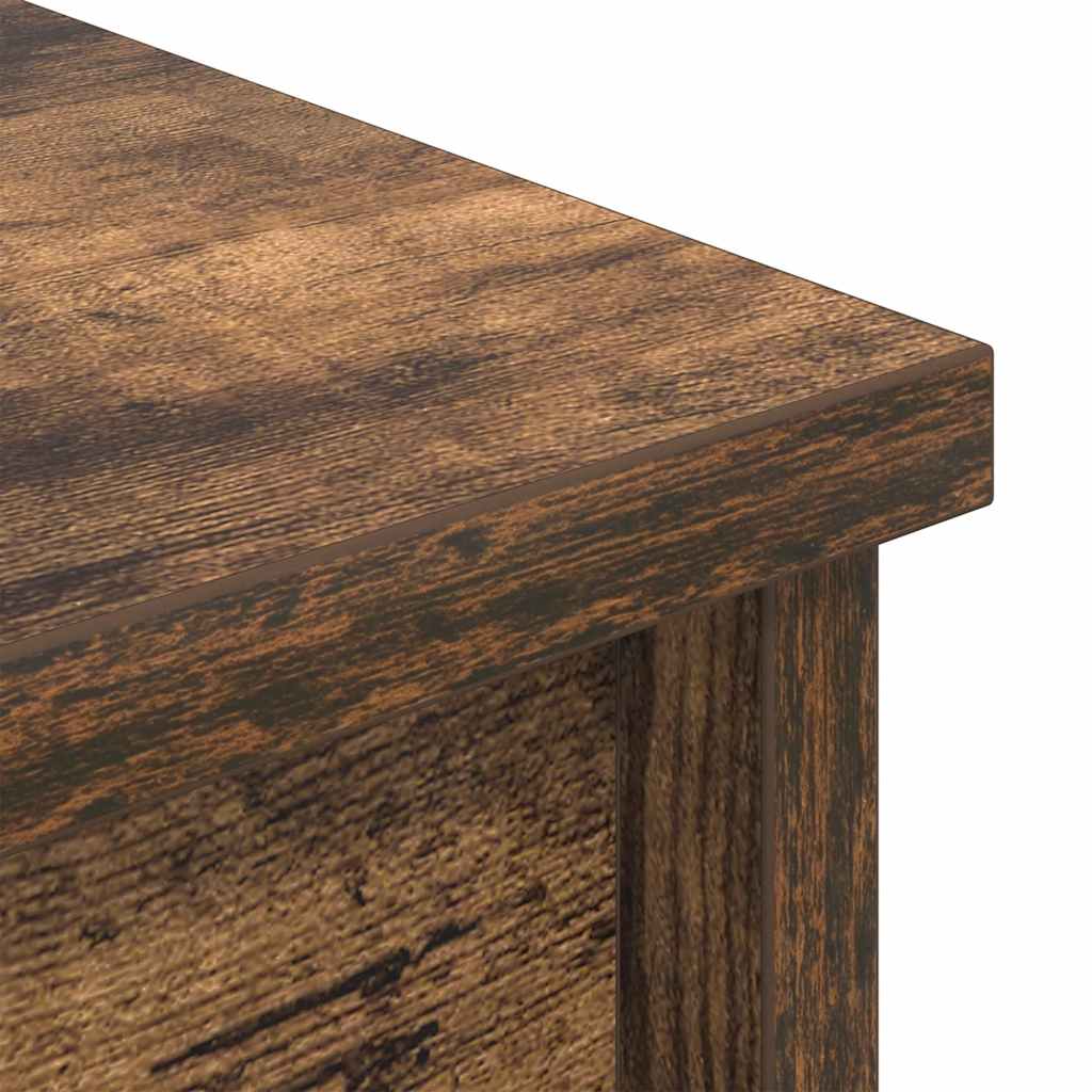 højskab 50x35x180 cm konstrueret træ røget egetræsfarve