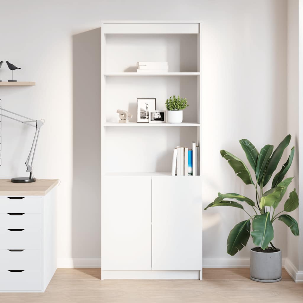 højskab 70x35x180 cm konstrueret træ hvid