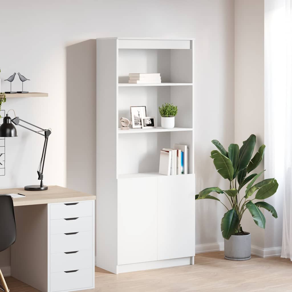 højskab 70x35x180 cm konstrueret træ hvid