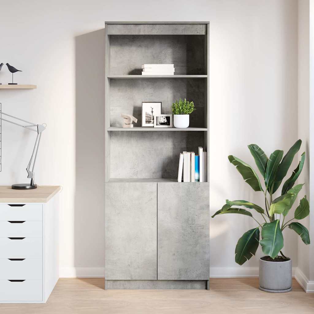 højskab 70x35x180 cm konstrueret træ betongrå