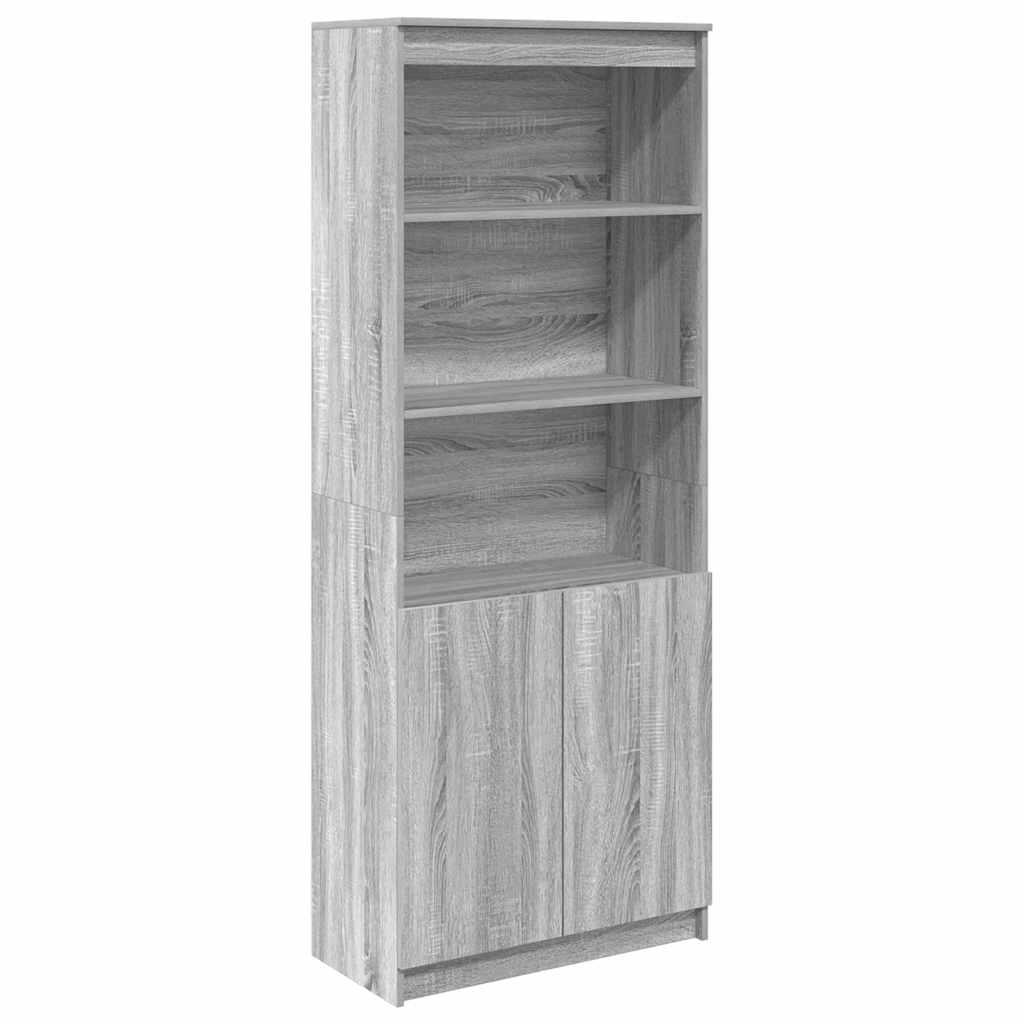 højskab 70x35x180 cm konstrueret træ grå sonoma-eg