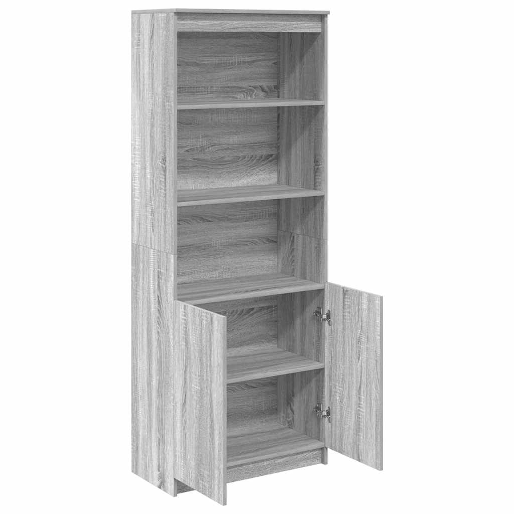 højskab 70x35x180 cm konstrueret træ grå sonoma-eg