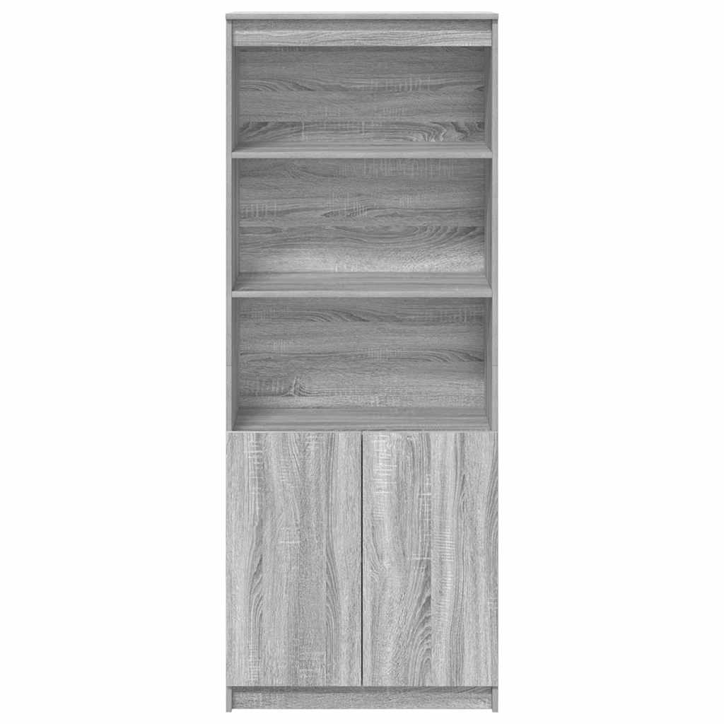 højskab 70x35x180 cm konstrueret træ grå sonoma-eg