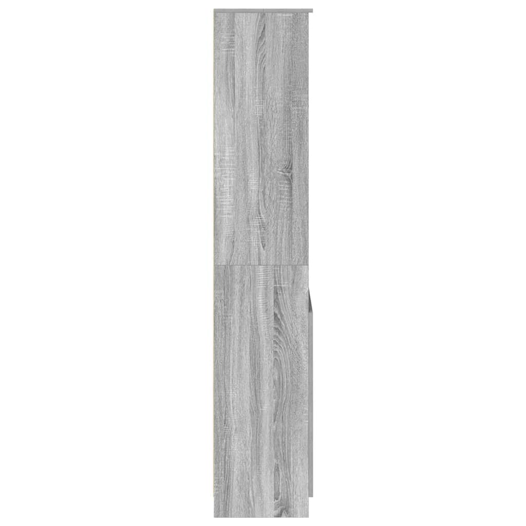 højskab 70x35x180 cm konstrueret træ grå sonoma-eg