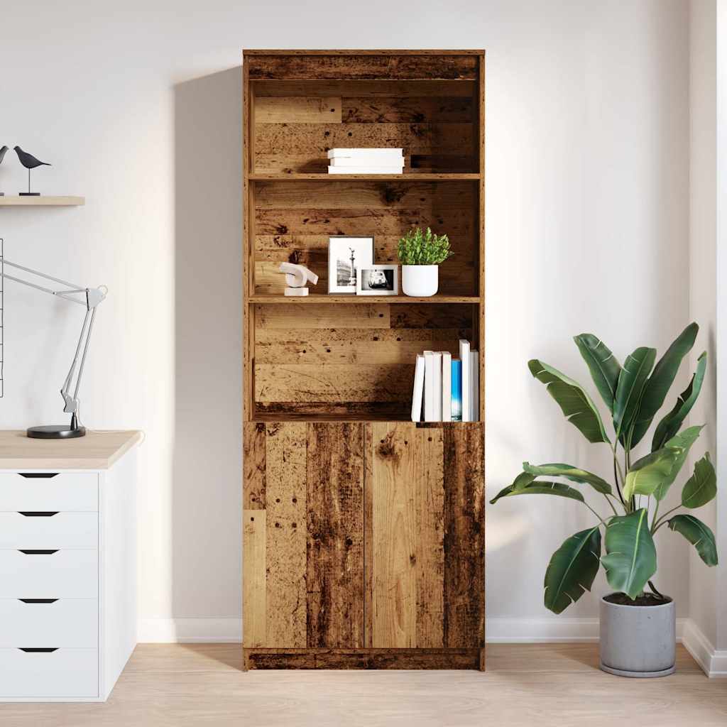 højskab 70x35x180 cm konstrueret træ gammelt træ-look