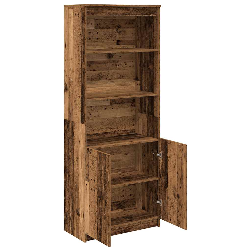 højskab 70x35x180 cm konstrueret træ gammelt træ-look