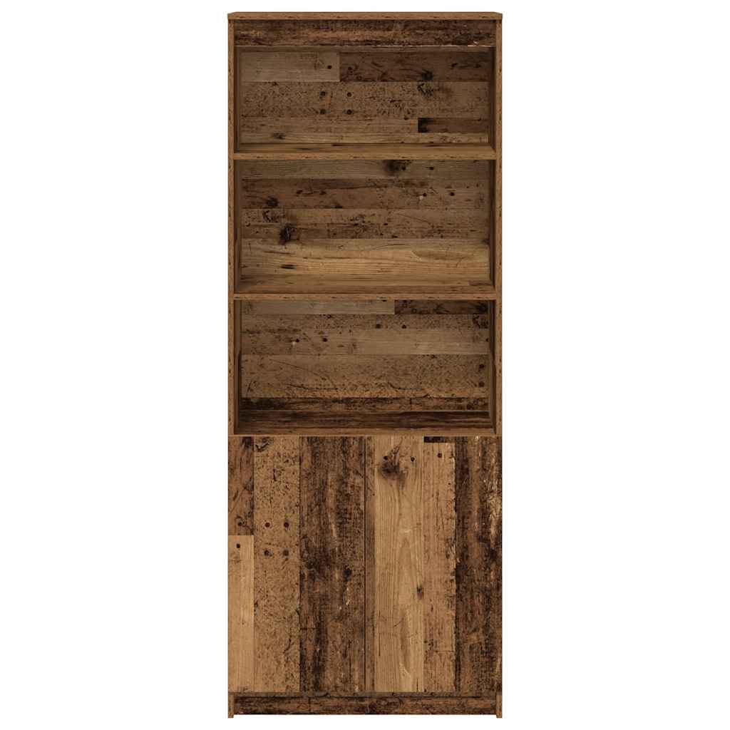 højskab 70x35x180 cm konstrueret træ gammelt træ-look