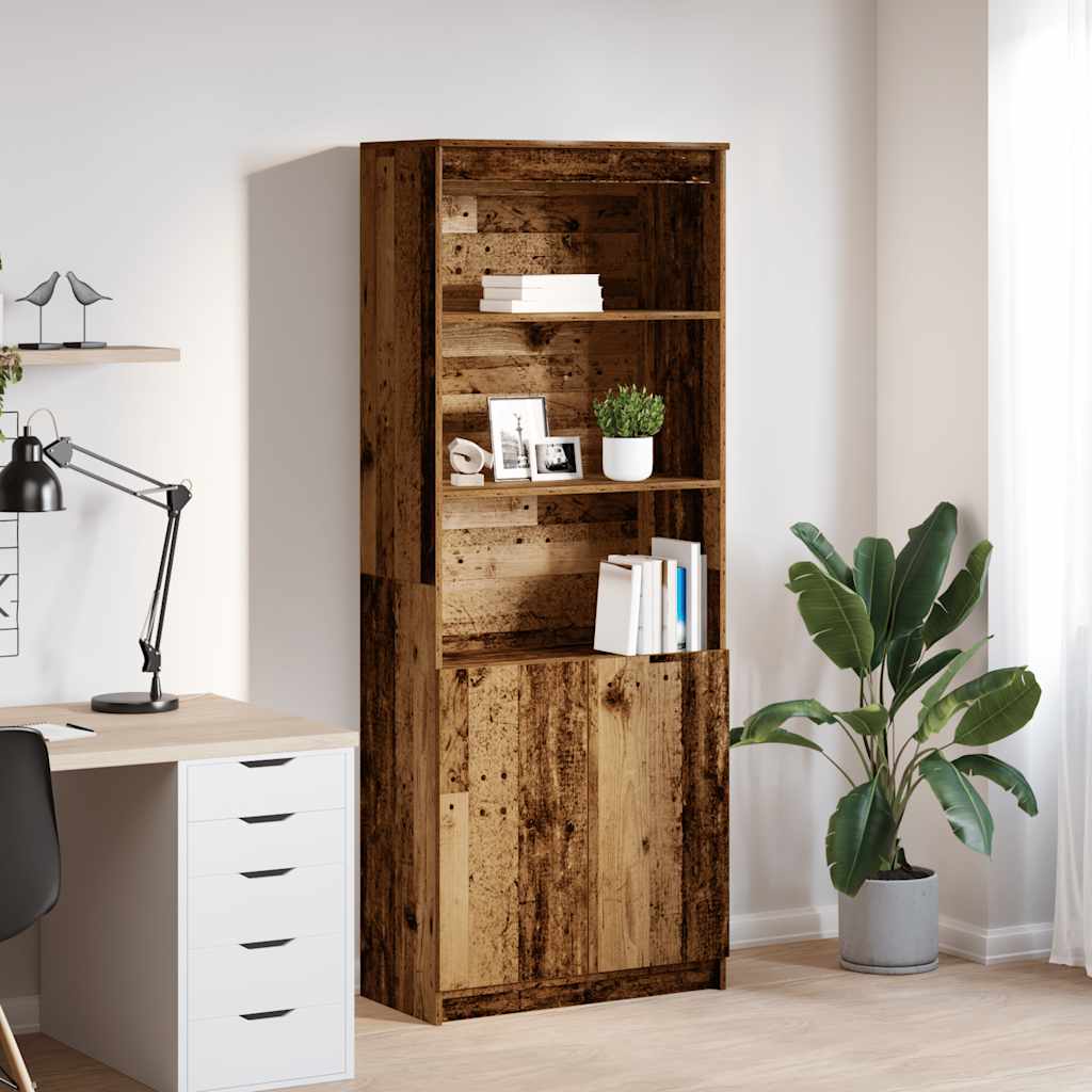 højskab 70x35x180 cm konstrueret træ gammelt træ-look