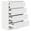 skab 80x35x99 cm konstrueret træ hvid