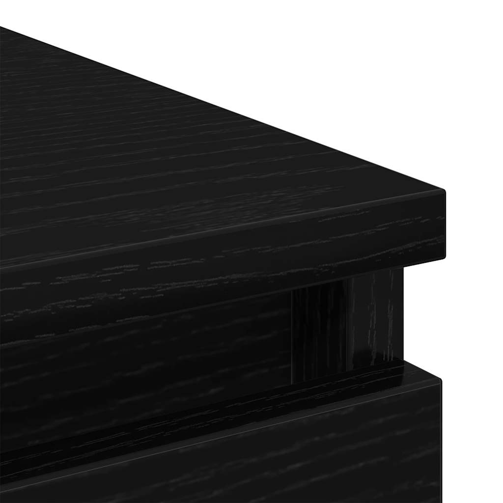 skænk 80x35x99 cm konstrueret træ sort egetræsfarve