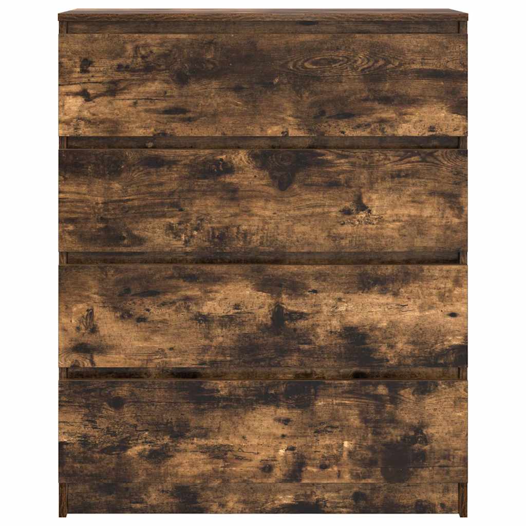 skænk 80x35x99 cm konstrueret træ røget egetræsfarve