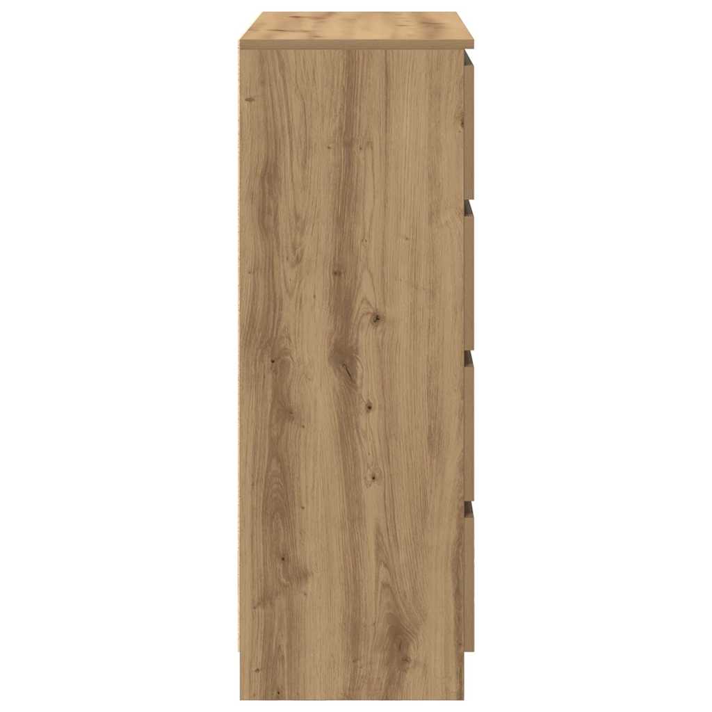 skænk 80x35x99 cm konstrueret træ kunsteg