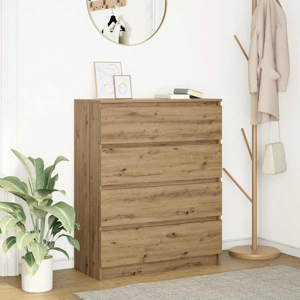 skænk 80x35x99 cm konstrueret træ kunsteg