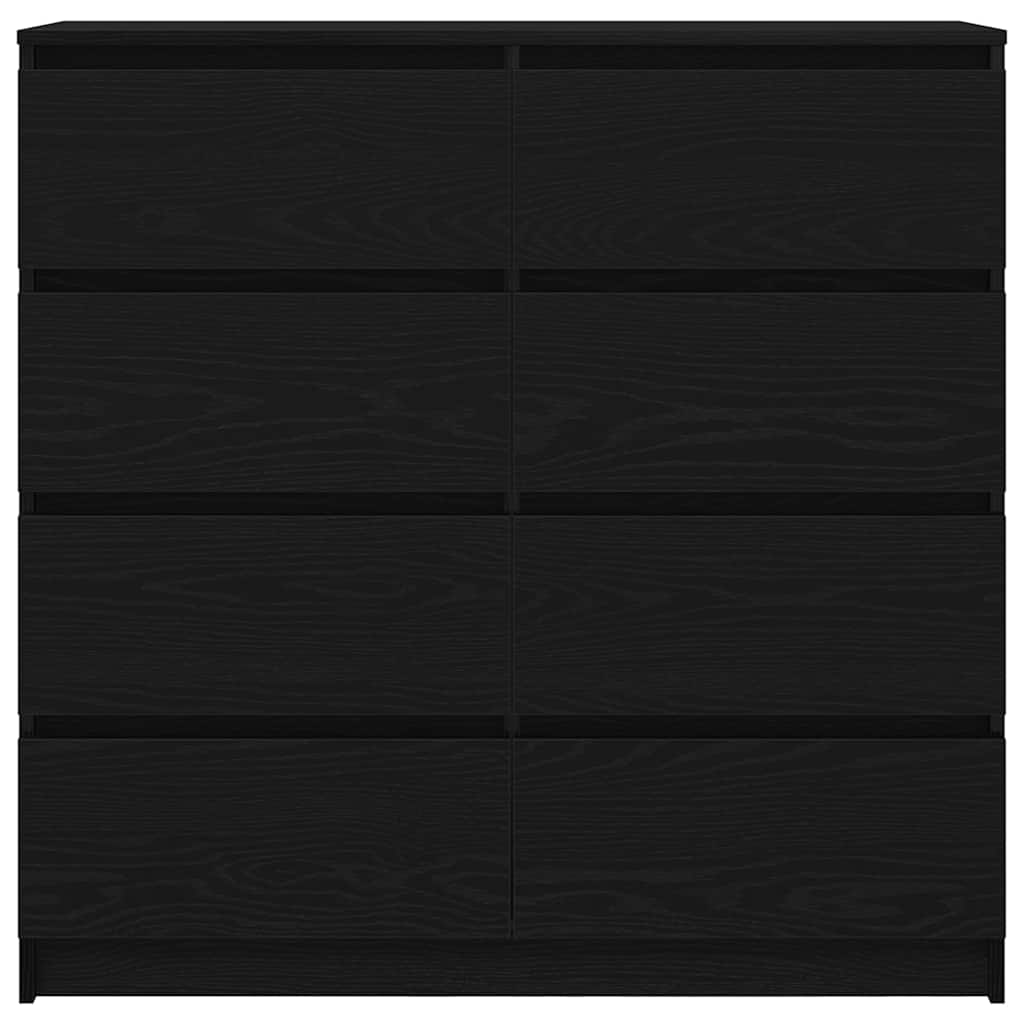 skænk 100x35x99 cm konstrueret træ sort egetræsfarve