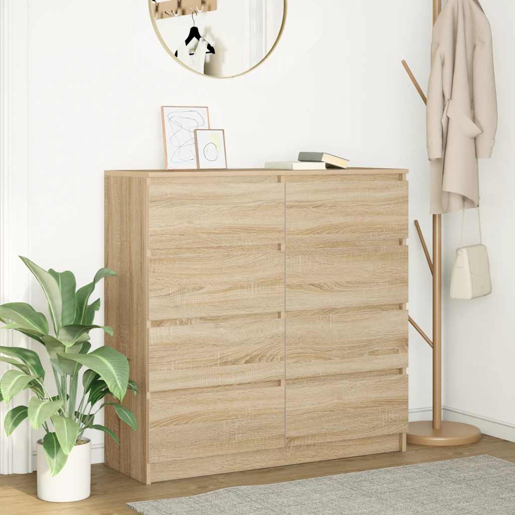 skænk 100x35x99 cm konstrueret træ sonoma-eg