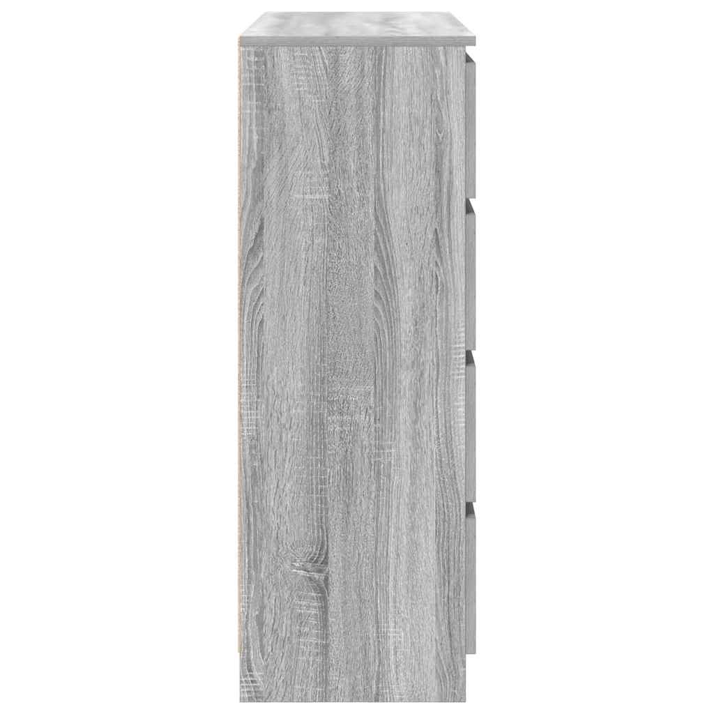 skænk 100x35x99 cm konstrueret træ grå sonoma-eg