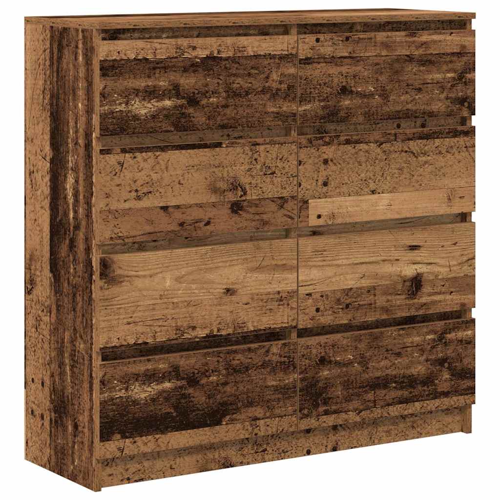 skænk 100x35x99 cm konstrueret træ antikt træ