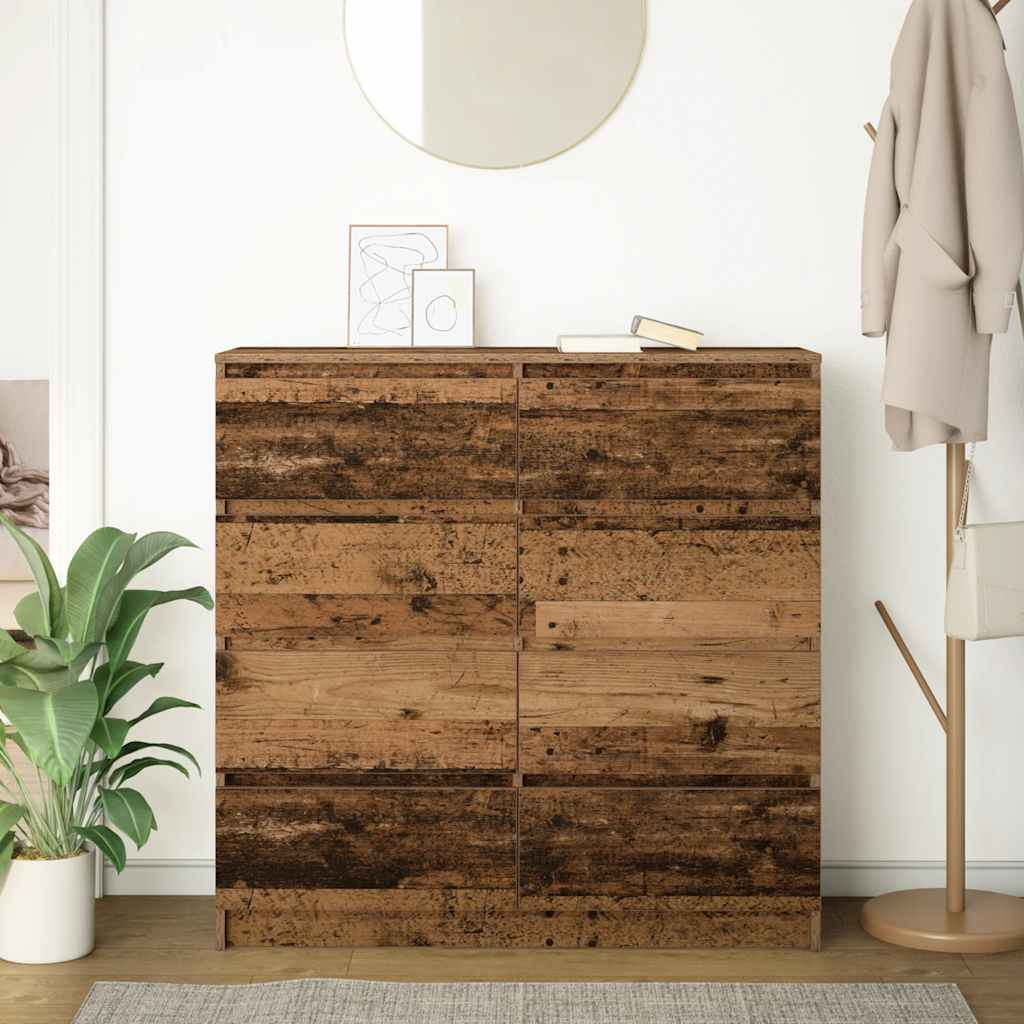 skænk 100x35x99 cm konstrueret træ antikt træ