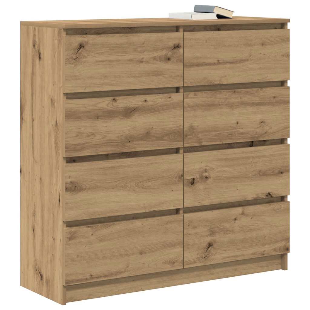 skænk 100x35x99 cm konstrueret træ kunsteg