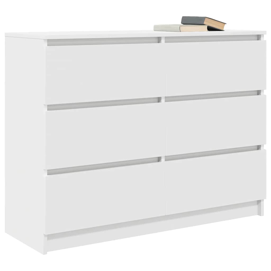 skænk 100x35x76 cm konstrueret træ hvid