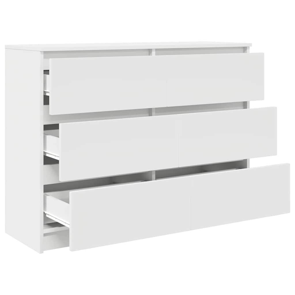 skænk 100x35x76 cm konstrueret træ hvid