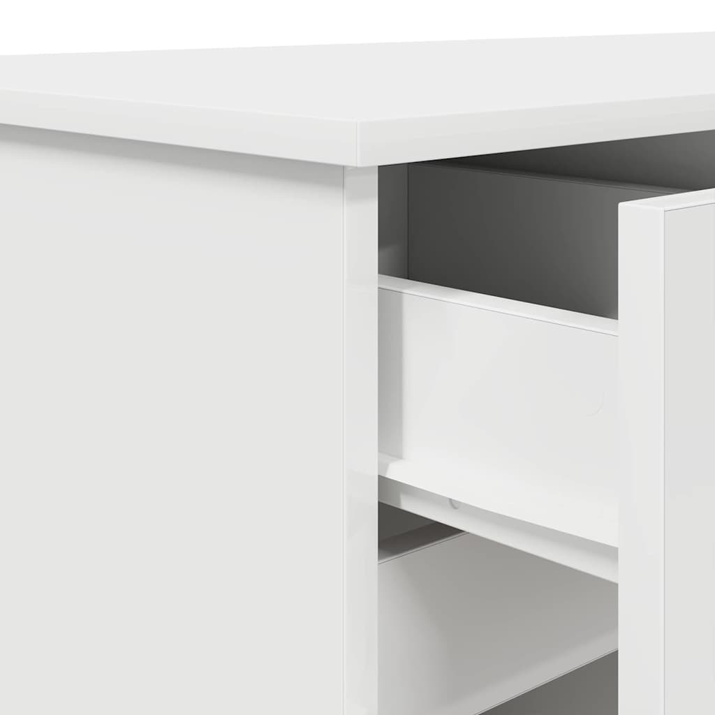 Bord Hvid Konstrueret træ 140 x 49 x 76 cm
