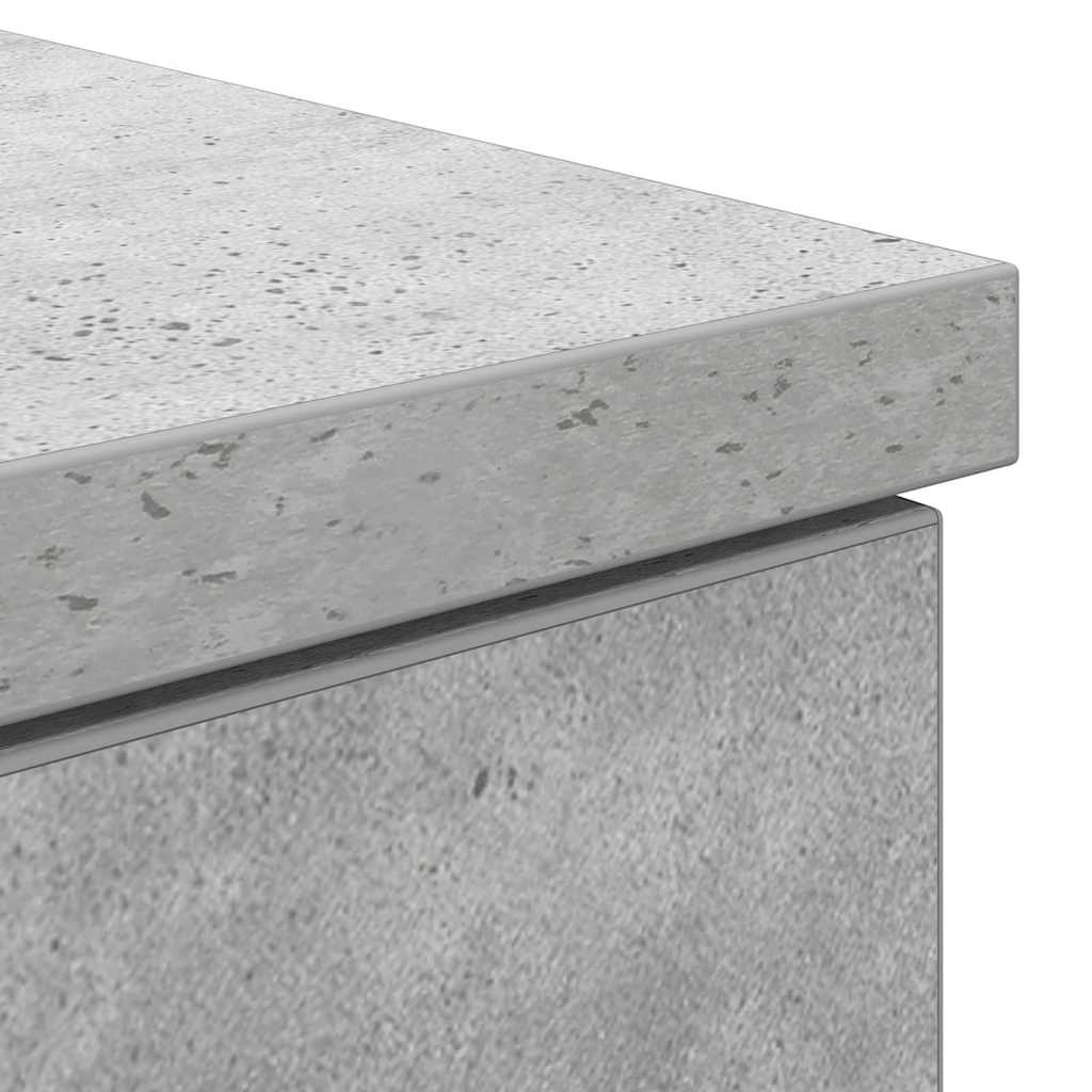 Bord Betongrå Konstrueret træ 140 x 49 x 76 cm