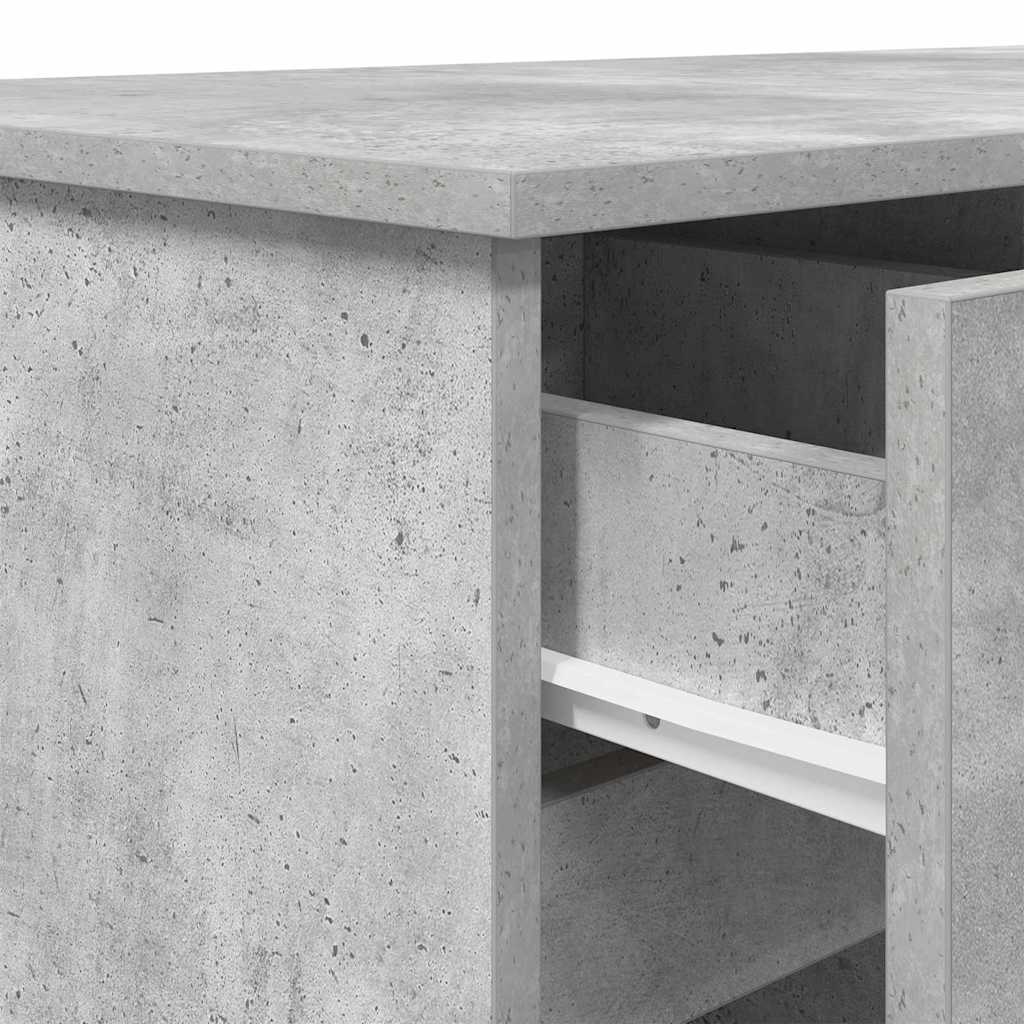 Bord Betongrå Konstrueret træ 140 x 49 x 76 cm