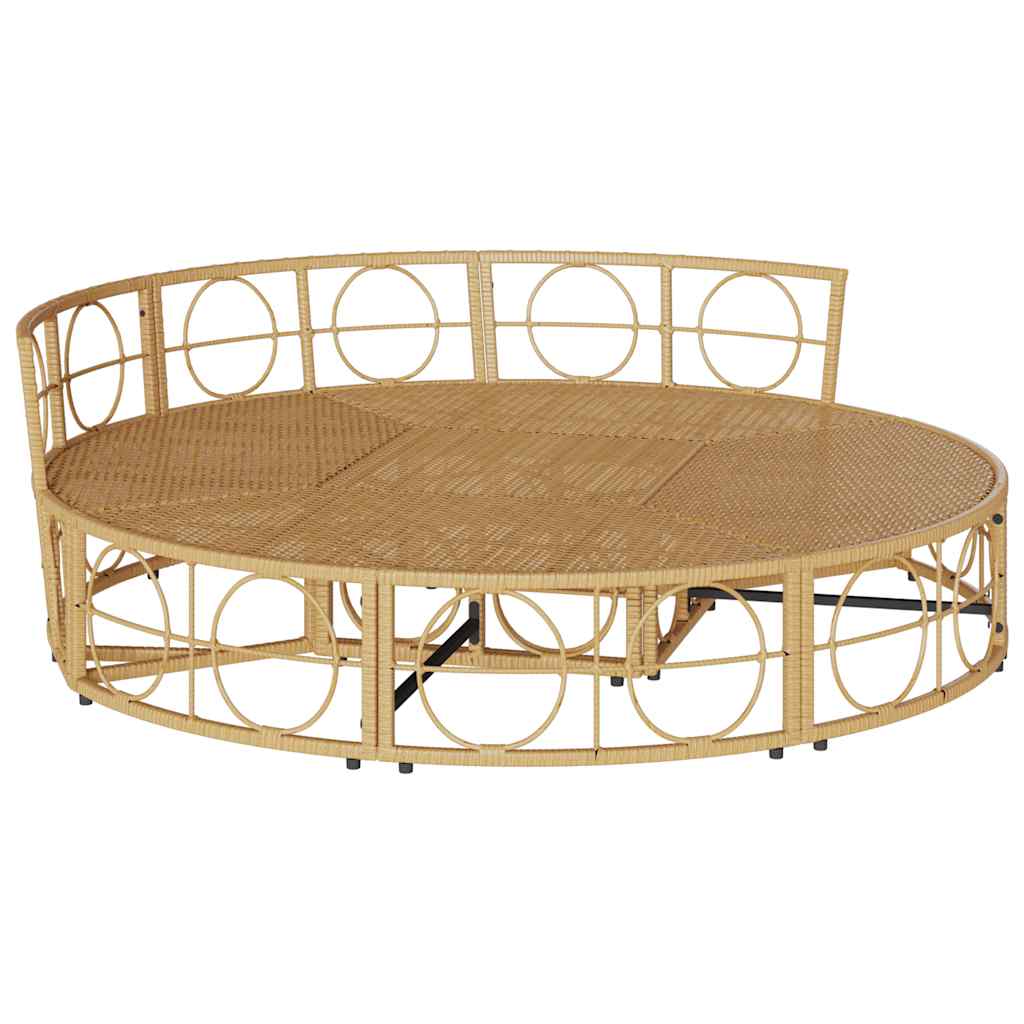 udendørs loungeseng uden tag polyrattan