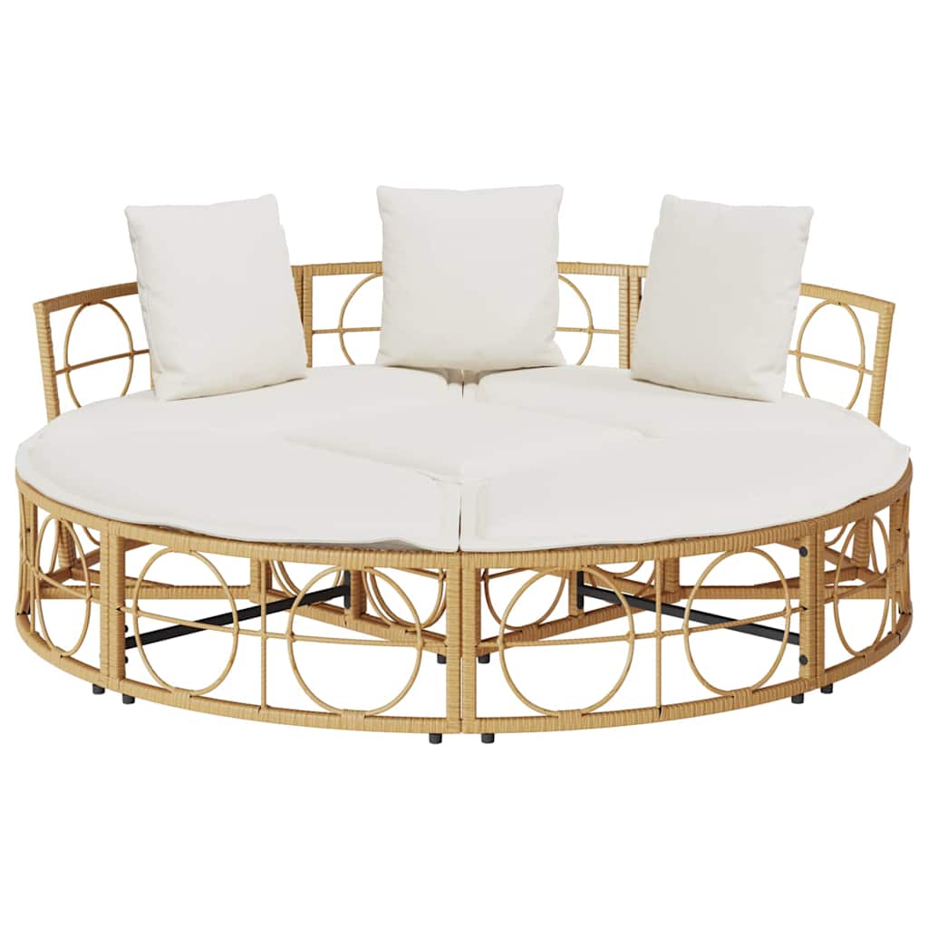 udendørs loungeseng uden tag polyrattan