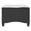 havestole med hynder 2 stk. 55x55x36 cm polyrattan sort