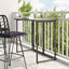 foldbart havebord 90x51x75 cm polyrattan brun