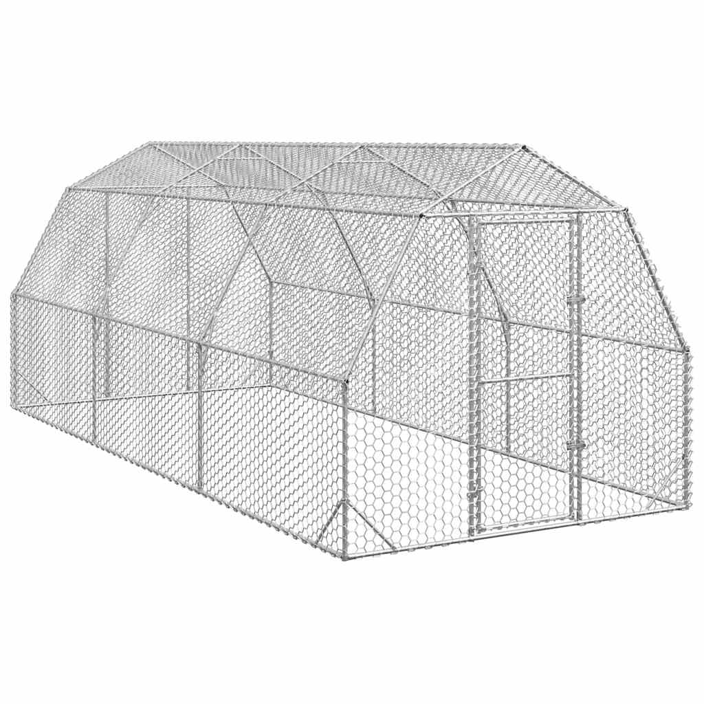 hønsegård 2,5x6x2,25 m galvaniseret stål