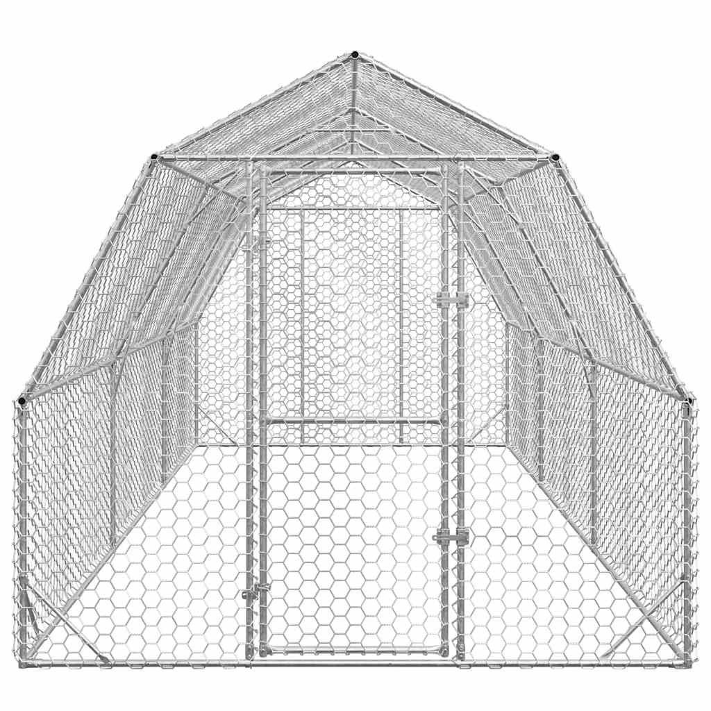 hønsegård 2,5x6x2,25 m galvaniseret stål