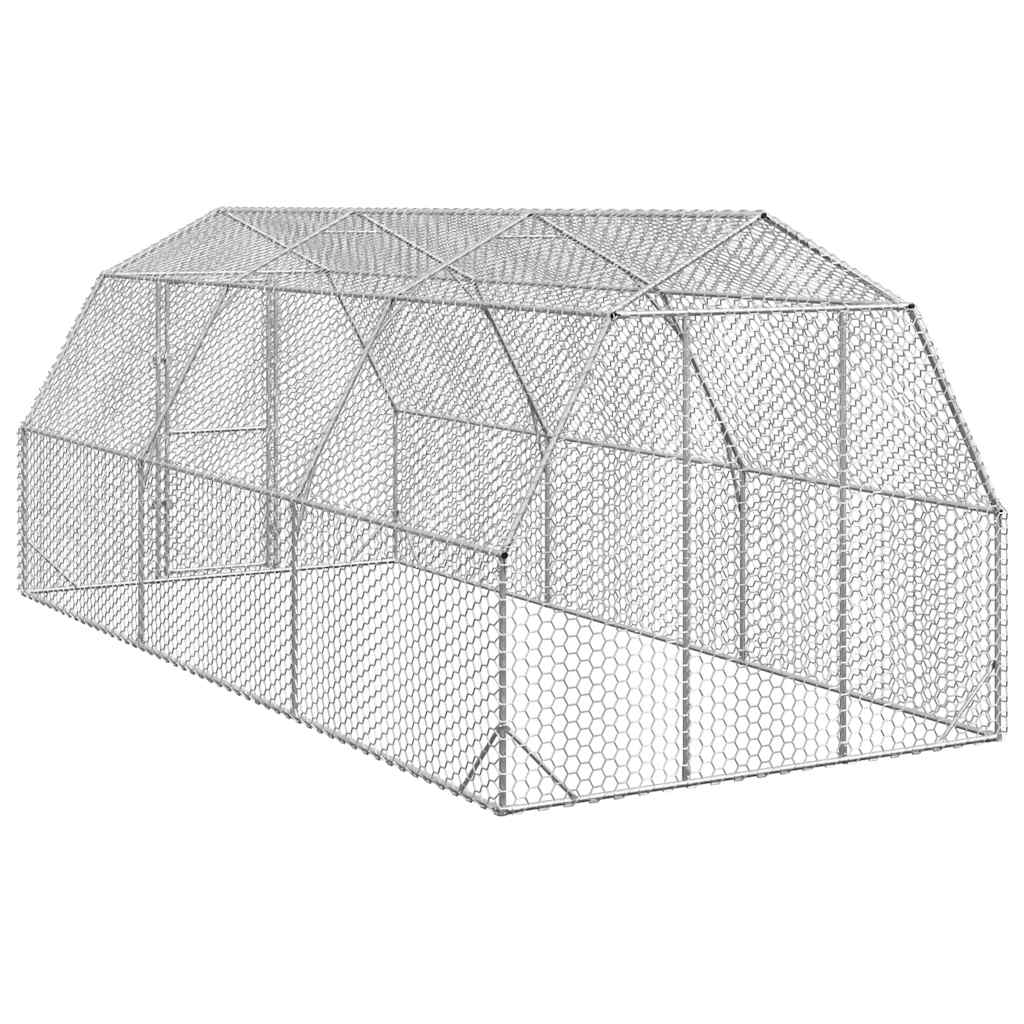 hønsegård 2,5x6x2,25 m galvaniseret stål