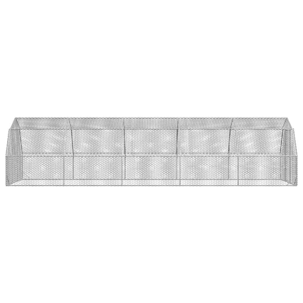 hønsegård 2,5x10x2,25 m galvaniseret stål