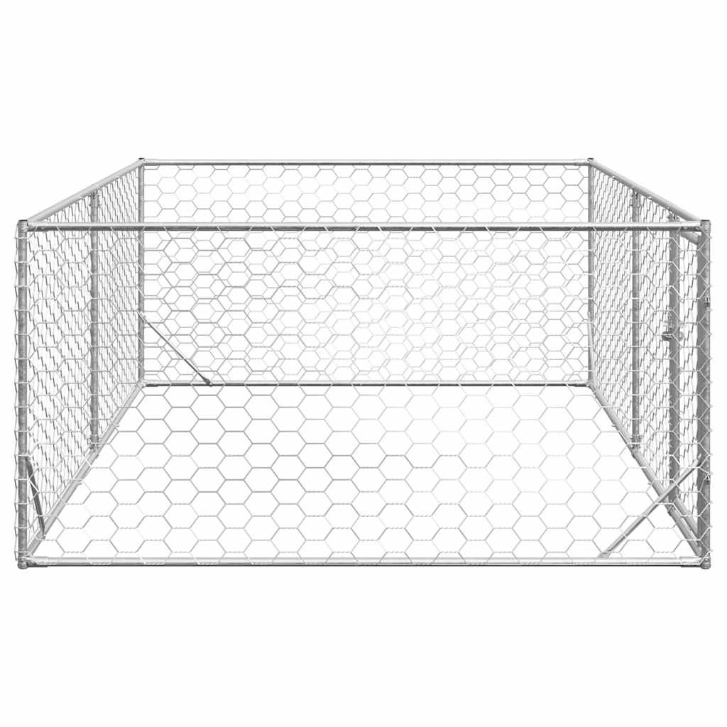 udendørs hundebur med dør 3x2x1 m galvaniseret stål