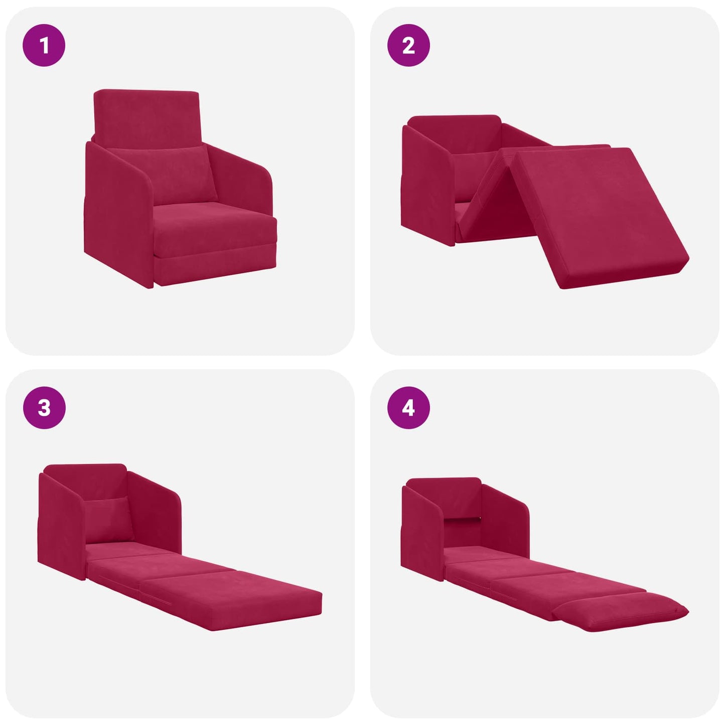 Sovesofa Vinrød 65 x 80 x 83 cm Fløjl