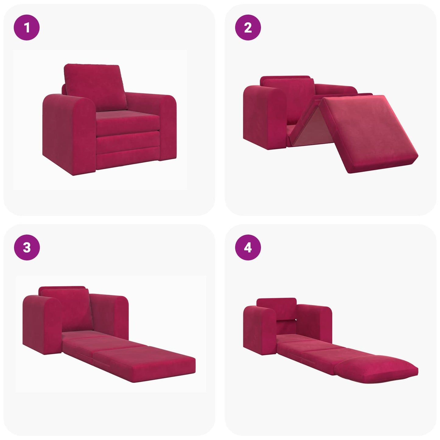 Sovesofa Vinrød 98 x 71 x 83 cm Fløjl