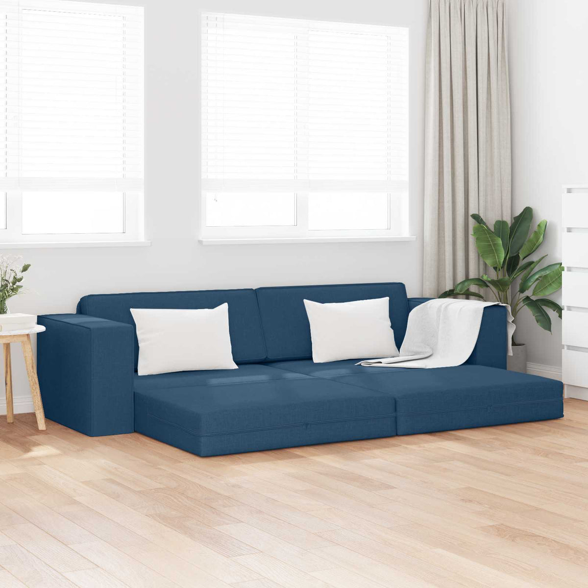 Sovesofa Mørkeblå 245 x 78 x 77 cm Stof