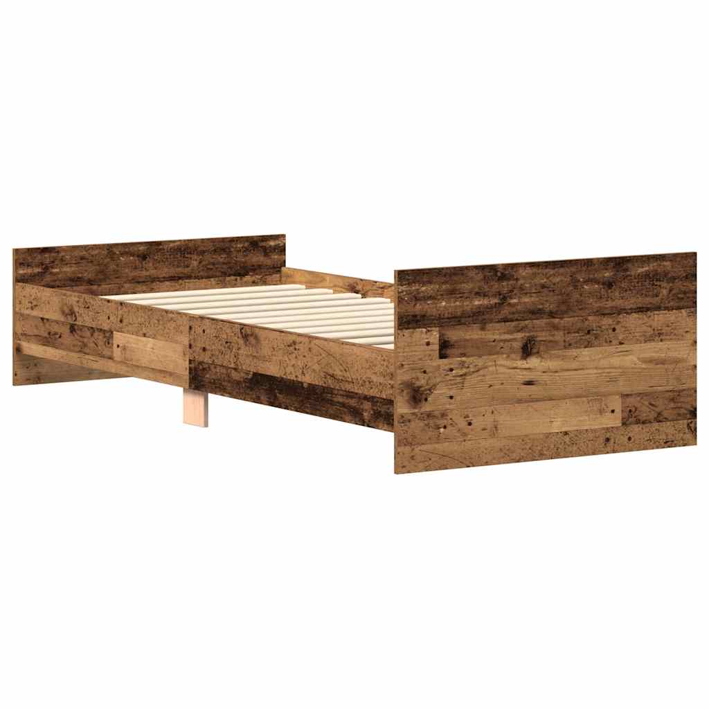 Sengeramme uden madras 100x200cm konstrueret træ antikt træ
