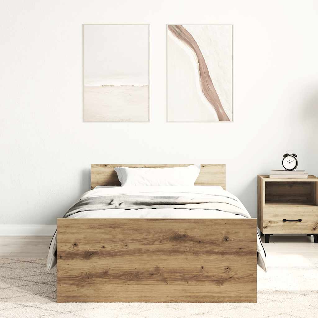 sengeramme 90x190cm uden madras konstrueret træ kunsteg