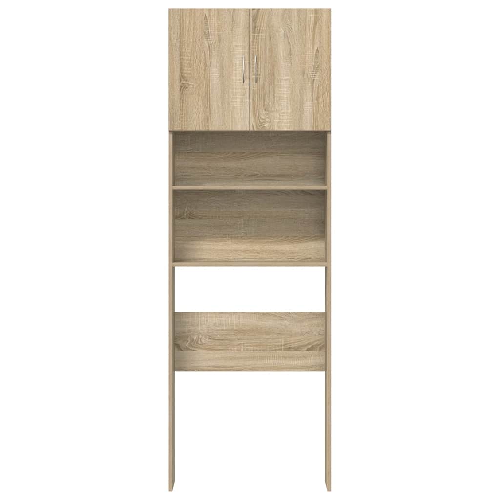vaskemaskineskab 64x24x190 cm konstrueret træ sonoma-eg