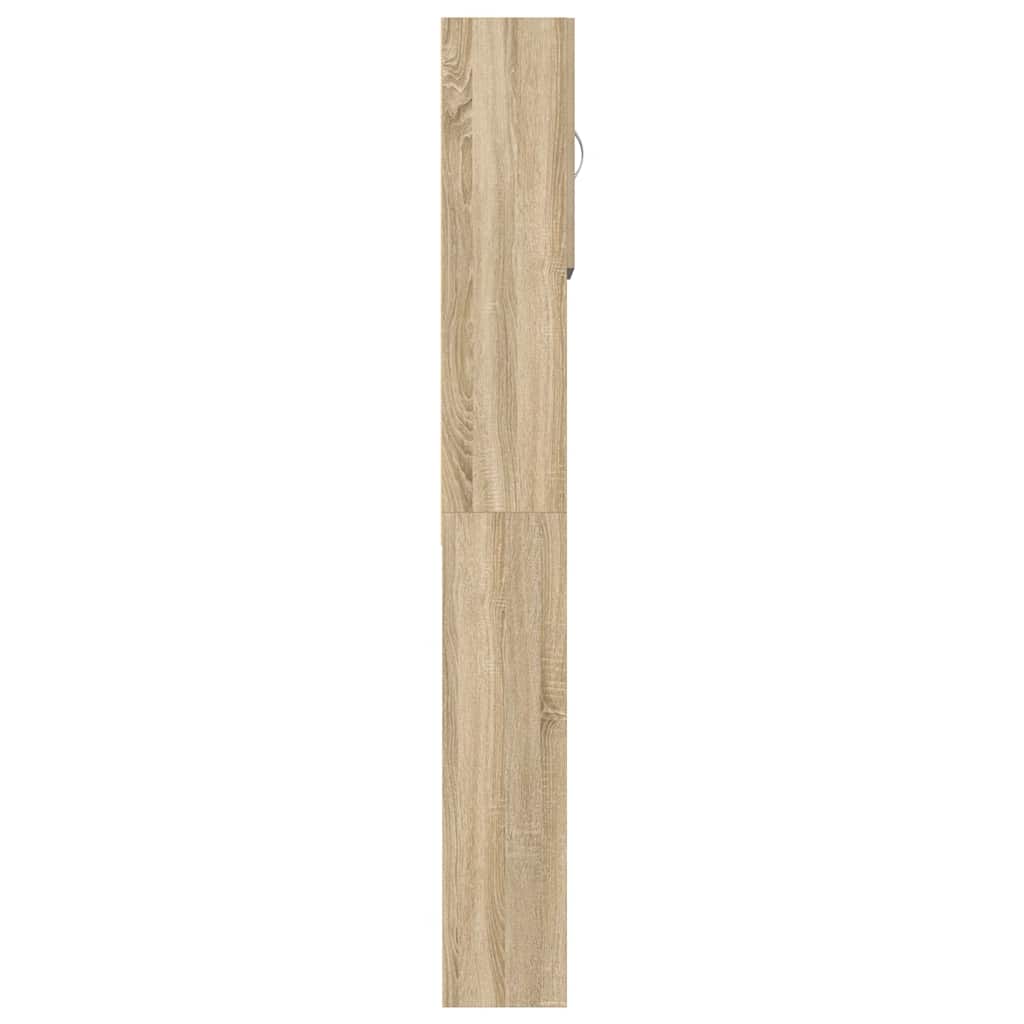 vaskemaskineskab 64x24x190 cm konstrueret træ sonoma-eg